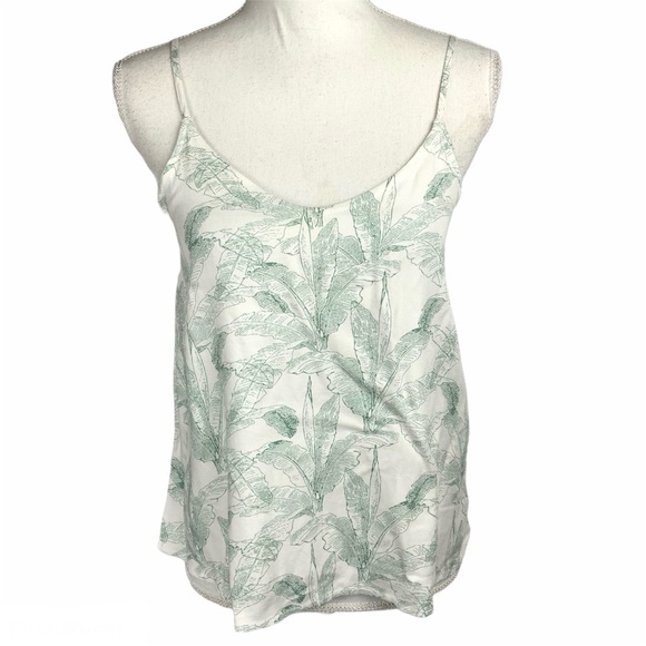 RVCA Tank Top XS Tropical Beach Surf Green White - Picture 1 of 7